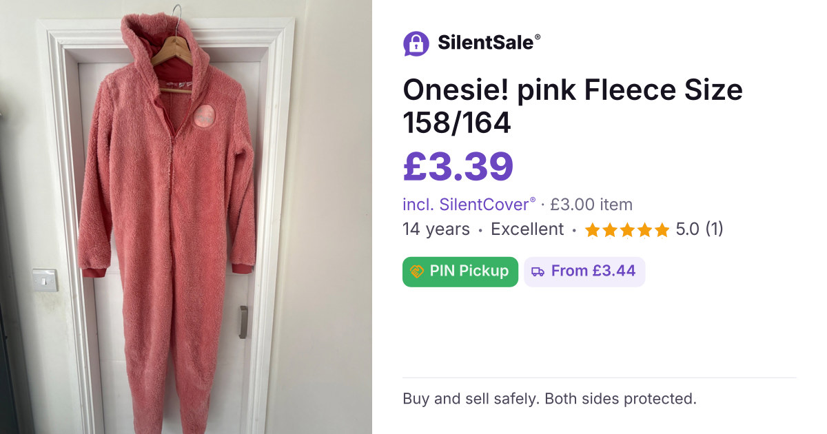 Onesie! pink Fleece Size 158/164