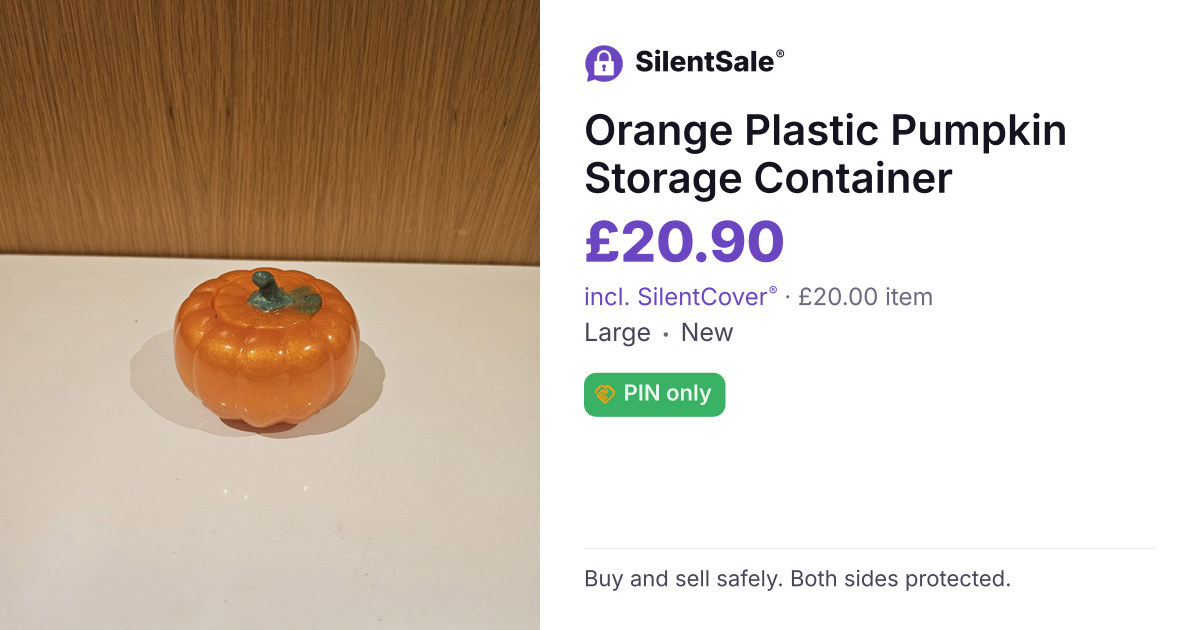 Orange Plastic Pumpkin Storage Container