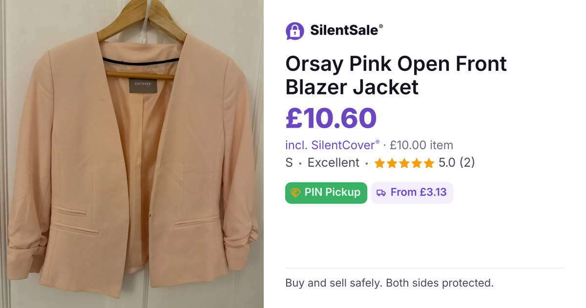 Orsay Pink Open Front Blazer Jacket