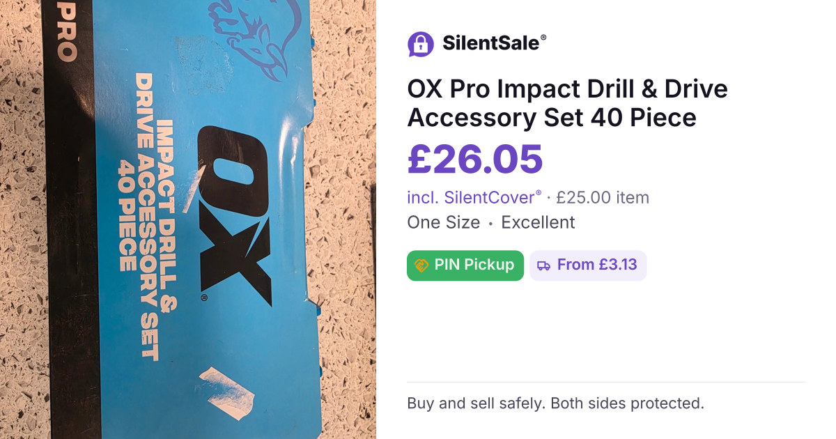 OX Pro Impact Drill & Drive Accessory Set 40 Piece