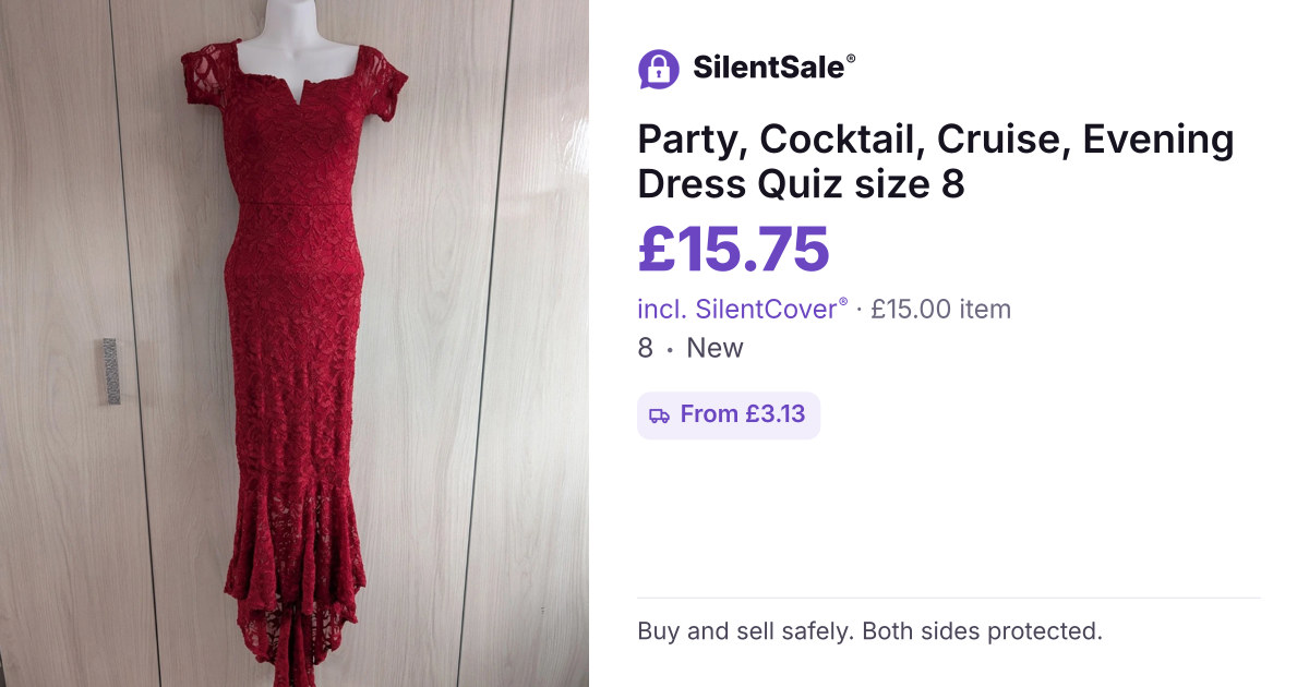 Party, Cocktail, Cruise, Evening Dress Quiz size 8