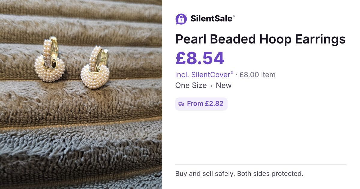Pearl Beaded Hoop Earrings