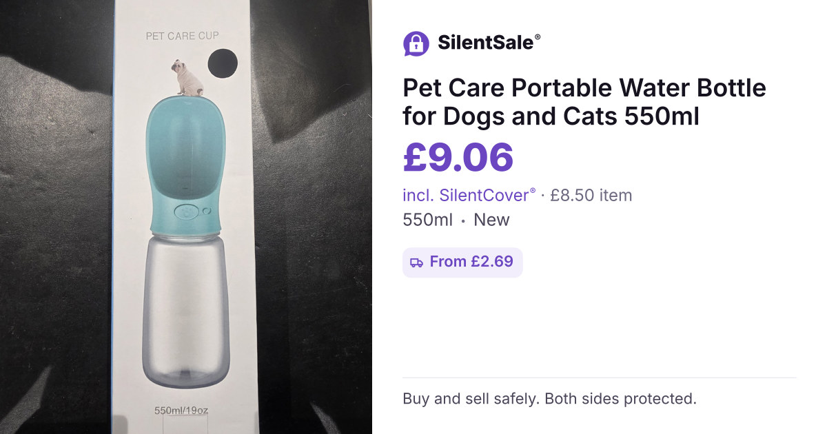 Pet Care Portable Water Bottle for Dogs and Cats 550ml