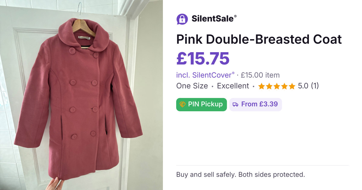 Pink Double-Breasted Coat