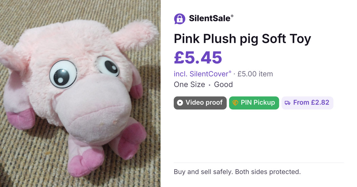Pink Plush pig Soft Toy