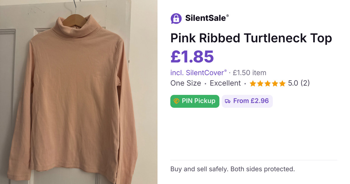 Pink Ribbed Turtleneck Top