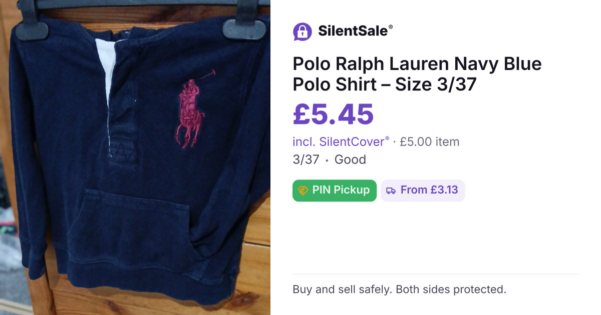 Polo Ralph Lauren Navy Blue Polo Shirt – Size 3/37
