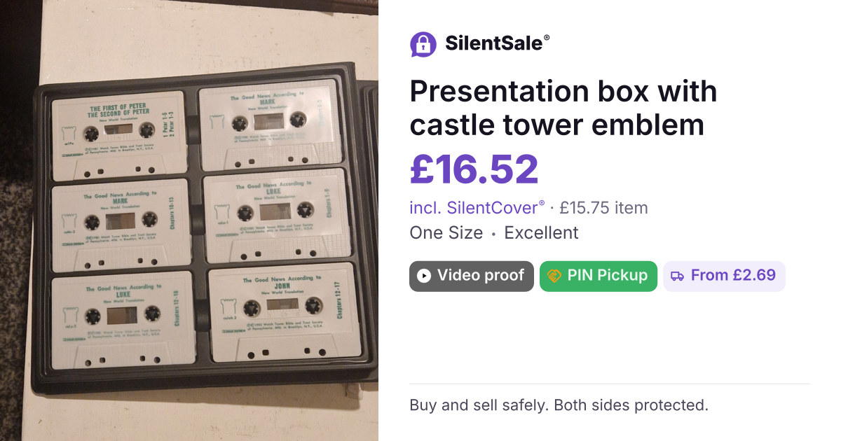 Presentation box with castle tower emblem