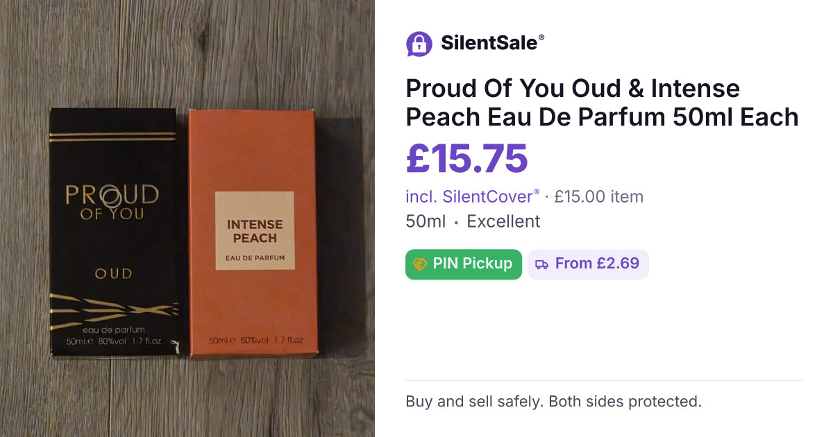 Proud Of You Oud & Intense Peach Eau De Parfum 50ml Each