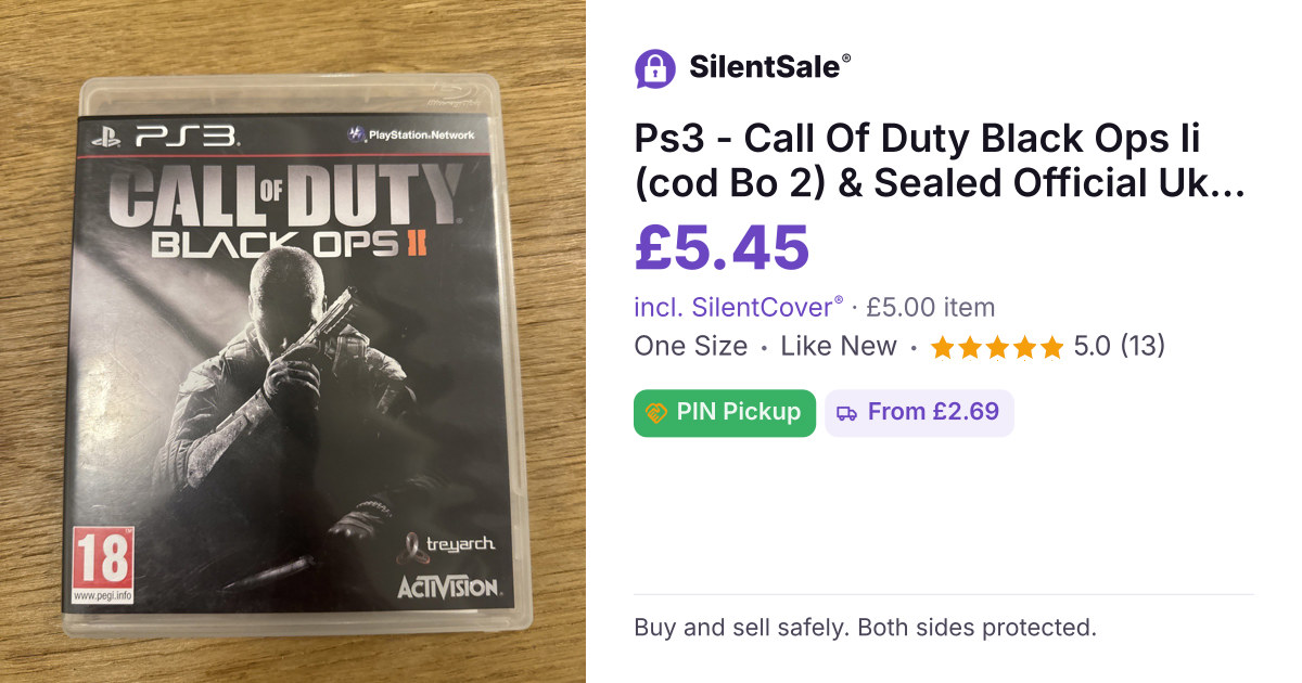 Ps3 - Call Of Duty Black Ops Ii (cod Bo 2) & Sealed Official Uk Stock