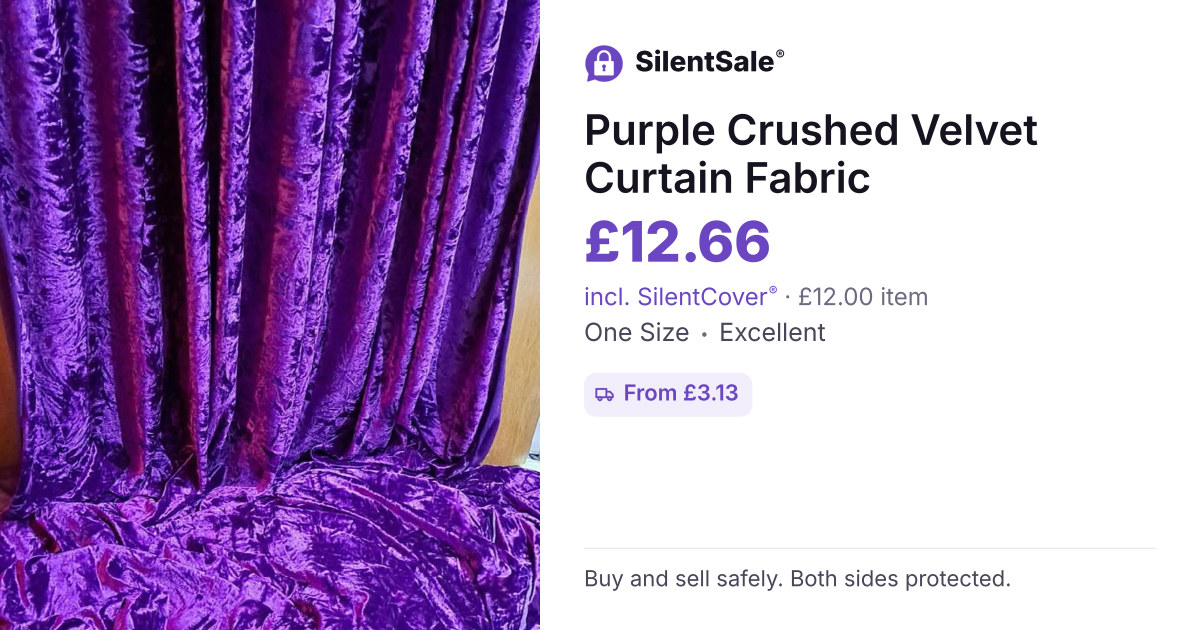 Purple Crushed Velvet Curtain Fabric