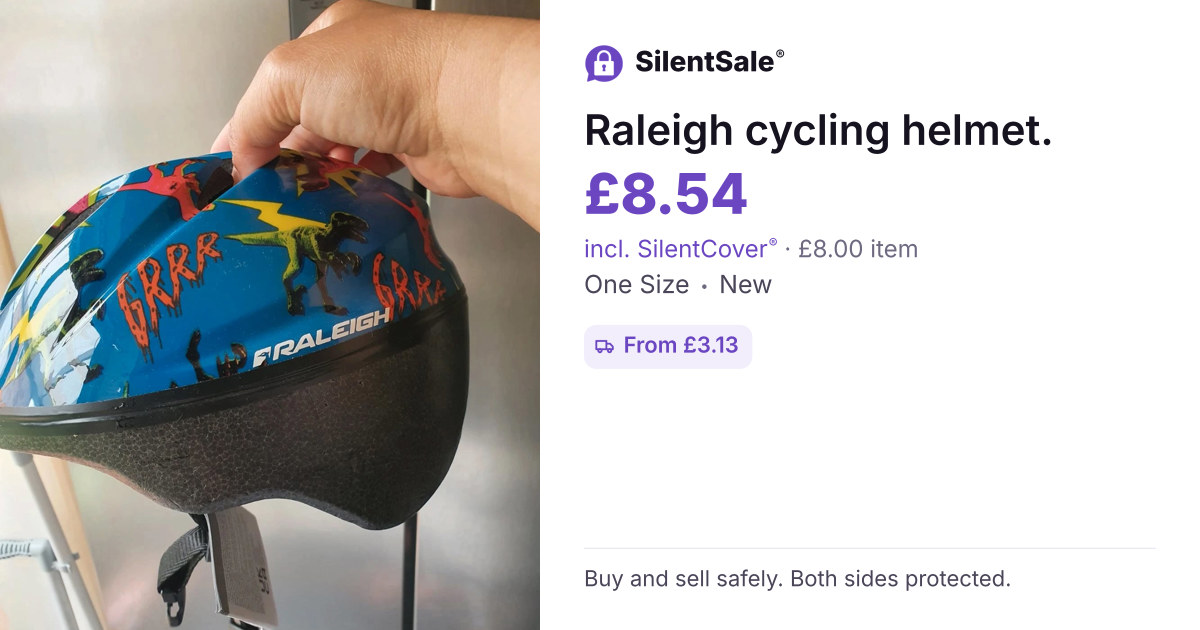 Raleigh cycling helmet.