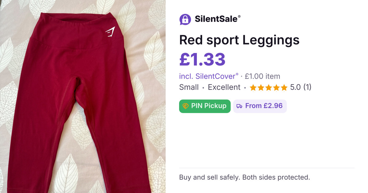 Red sport Leggings