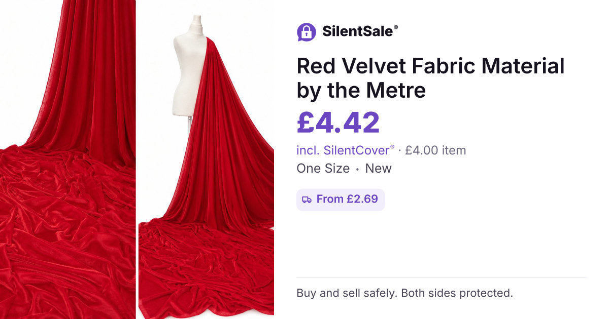 Red Velvet Fabric Material by the Metre