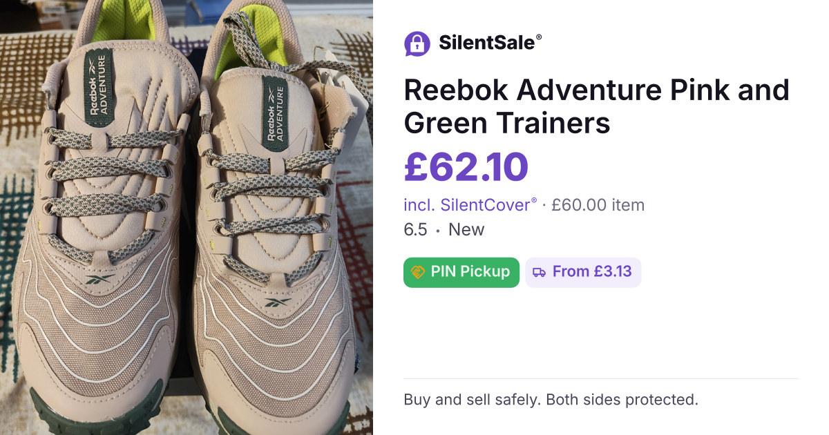 Reebok Adventure Pink and Green Trainers