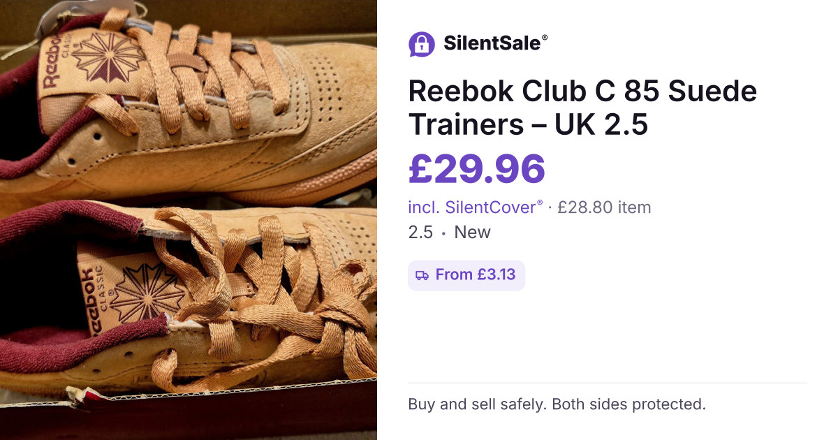Reebok Club C 85 Suede Trainers – UK 2.5