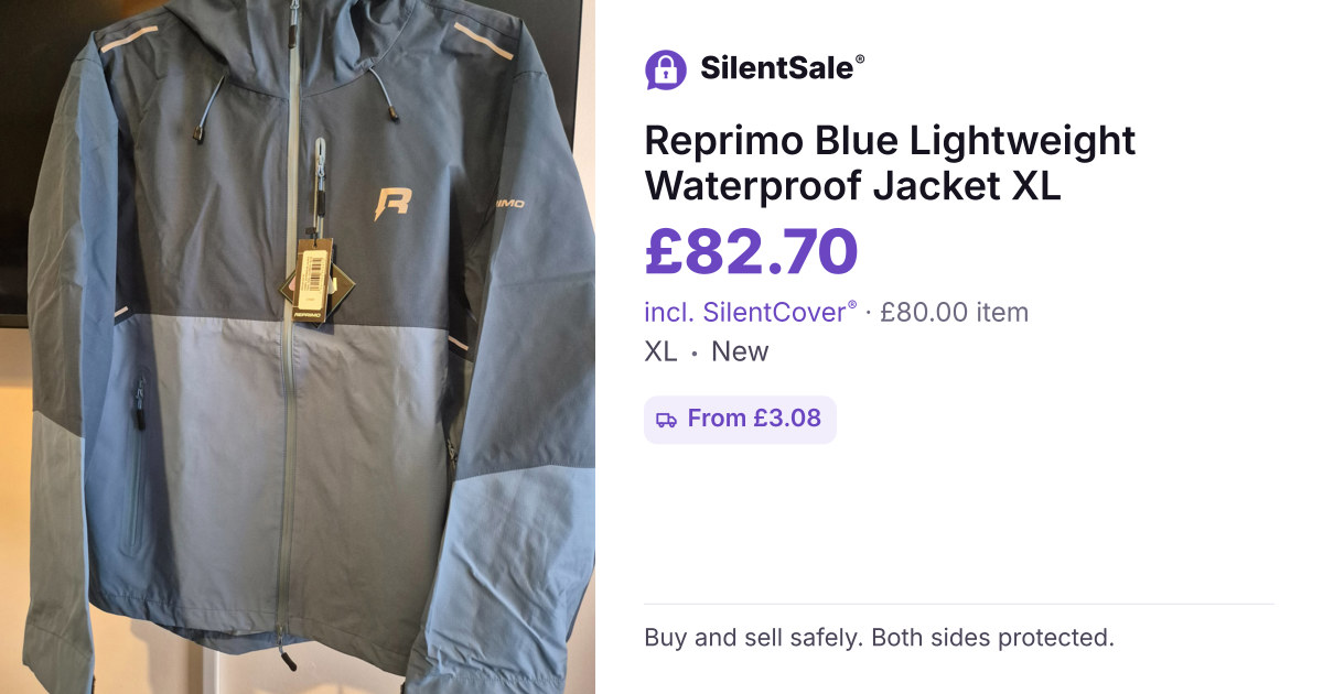 Reprimo Blue Lightweight Waterproof Jacket XL