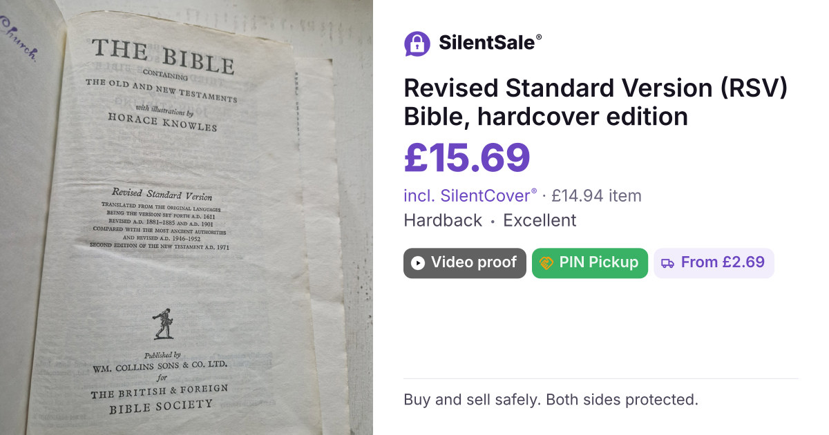 Revised Standard Version (RSV) Bible, hardcover edition