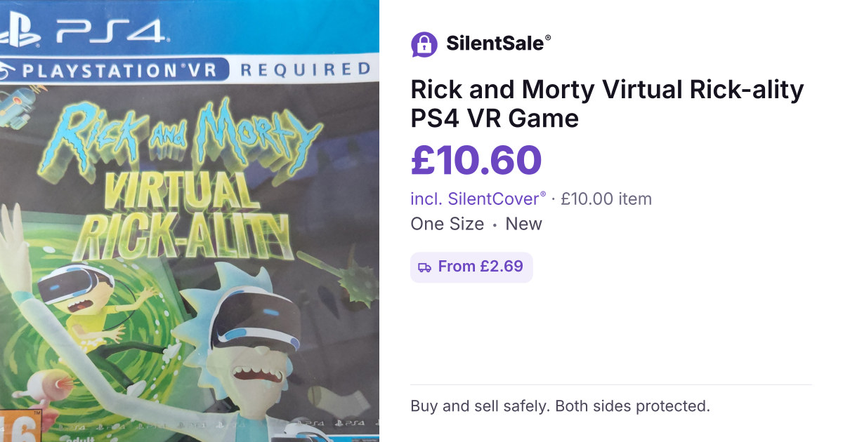 Rick and Morty Virtual Rick-ality PS4 VR Game