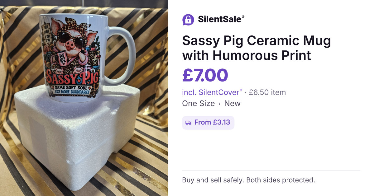 Sassy Pig Ceramic Mug with Humorous Print