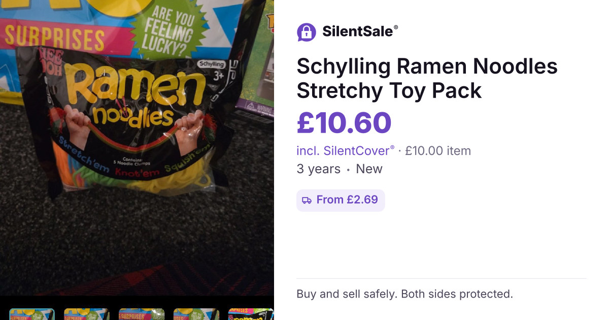 Schylling Ramen Noodles Stretchy Toy Pack