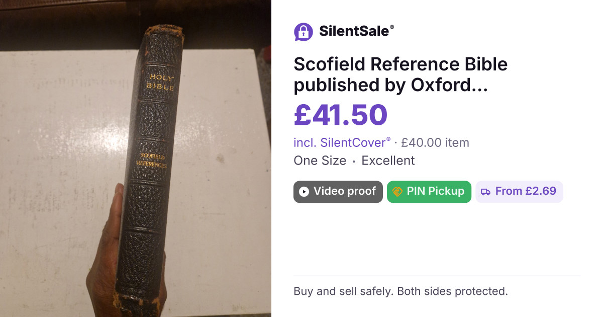 Scofield Reference Bible published by Oxford University Press, edited by Rev. C. I. Scofield, D.D.