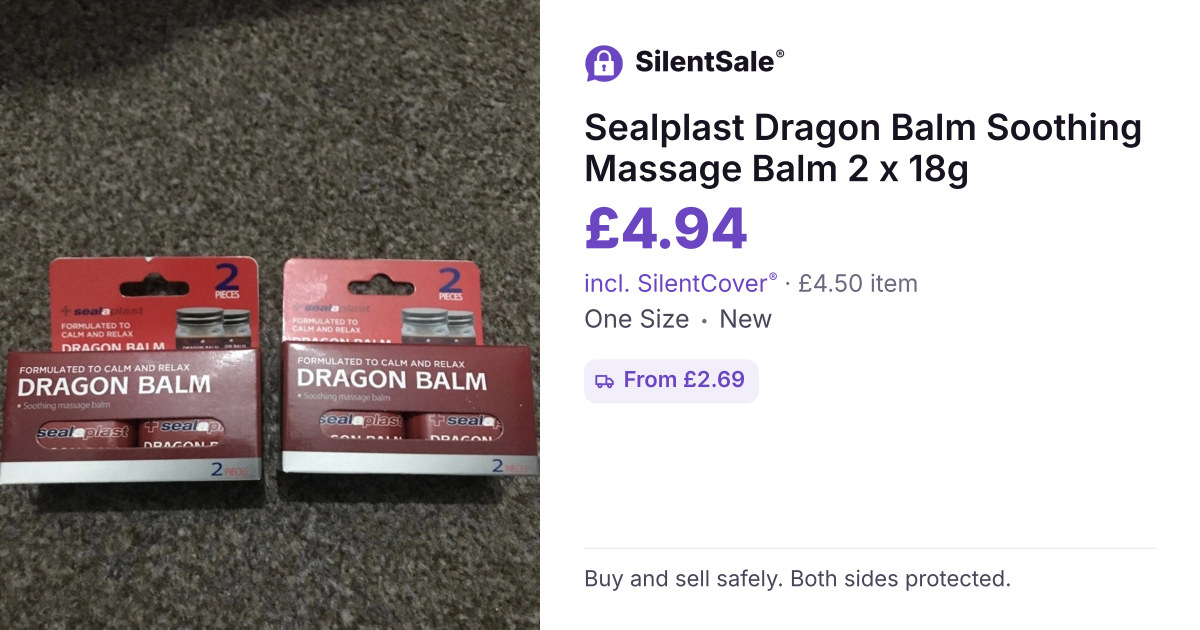 Sealplast Dragon Balm Soothing Massage Balm 2 x 18g