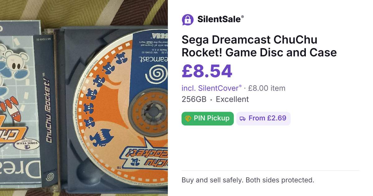 Sega Dreamcast ChuChu Rocket! Game Disc and Case