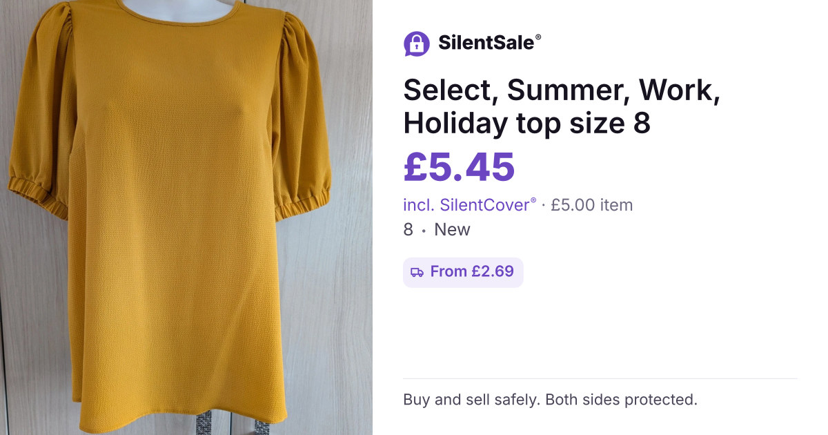 Select, Summer, Work, Holiday top size 8