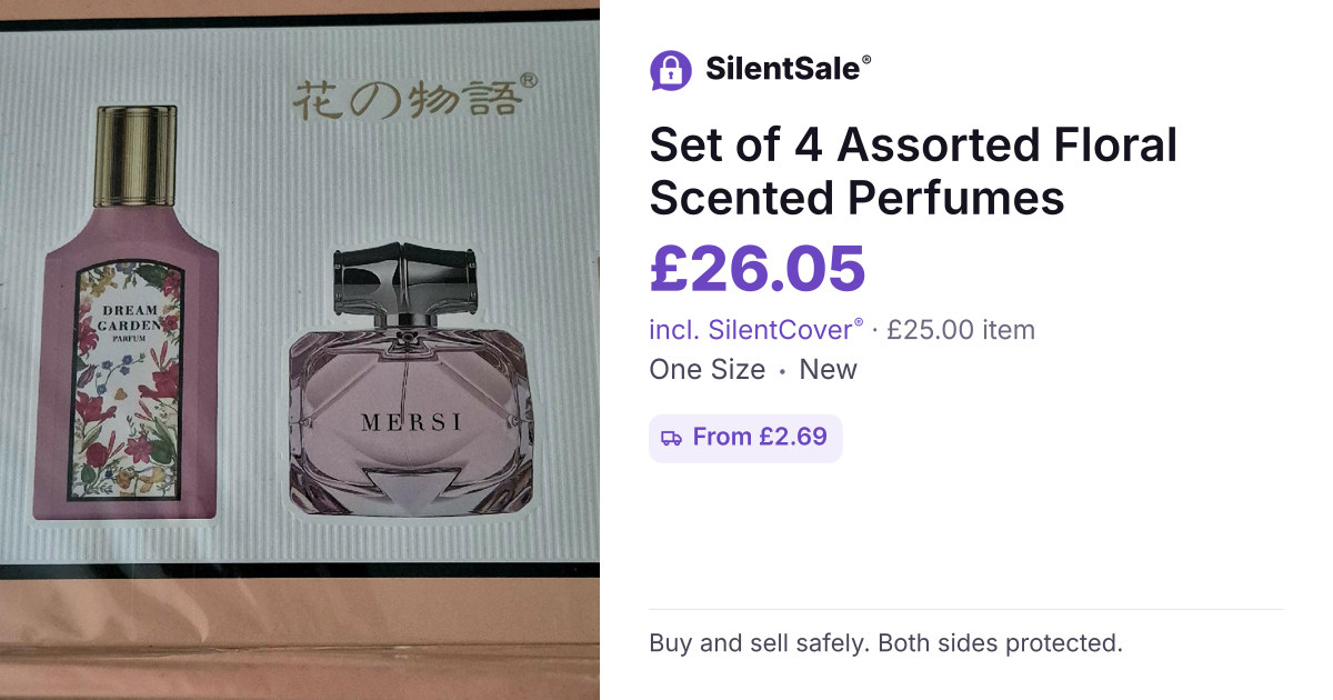 Set of 4 Assorted Floral Scented Perfumes