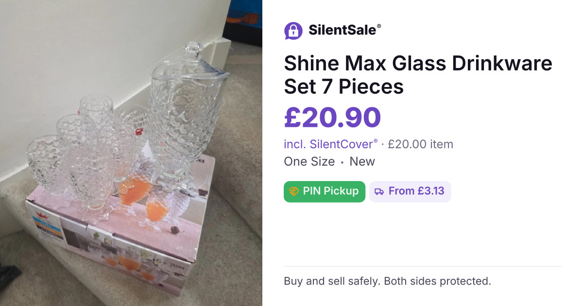 Shine Max Glass Drinkware Set 7 Pieces