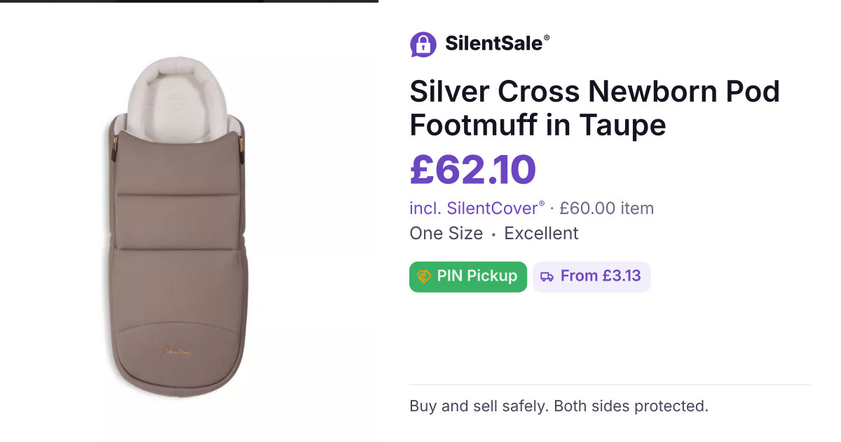 Silver Cross Newborn Pod Footmuff in Taupe