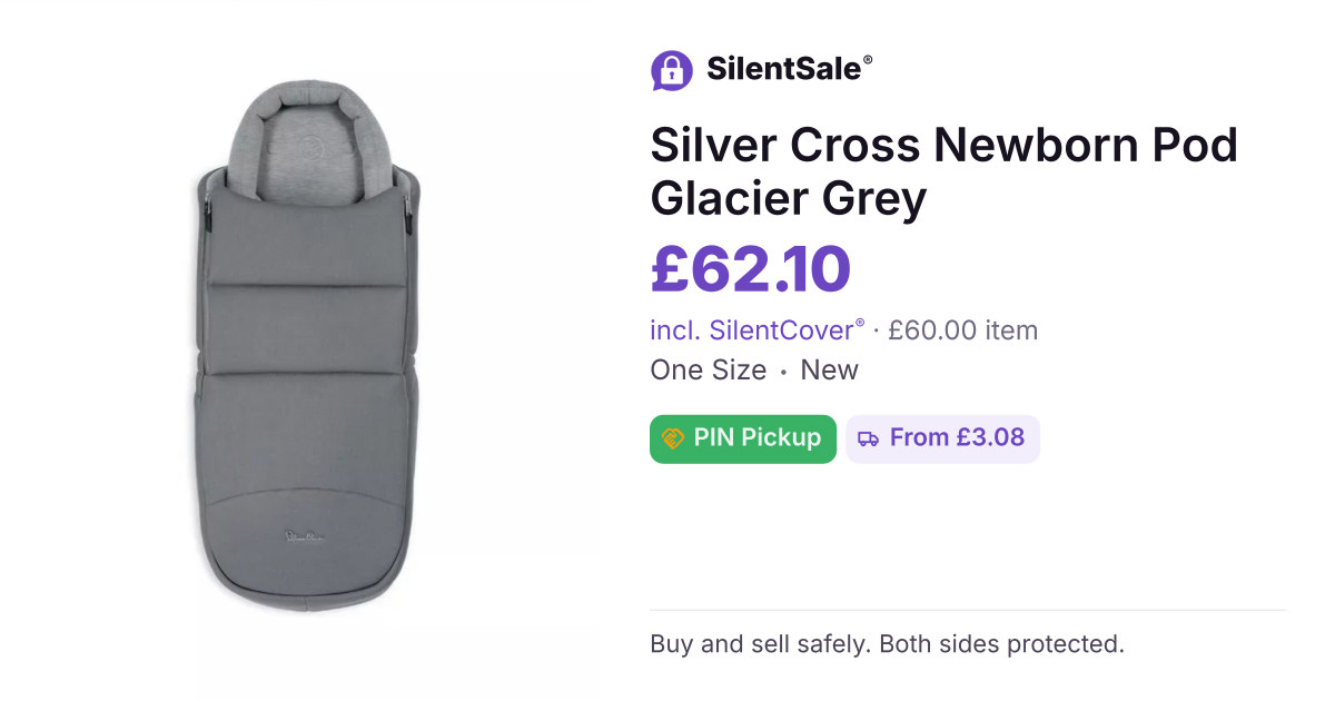 Silver Cross Newborn Pod Glacier Grey