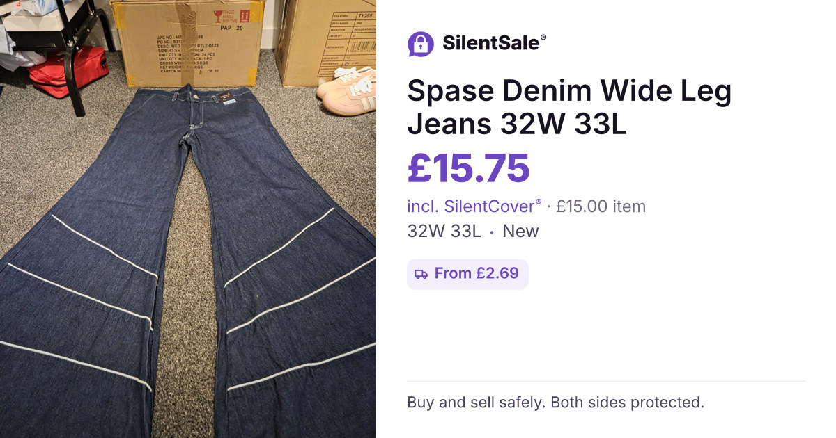 Spase Denim Wide Leg Jeans 32W 33L