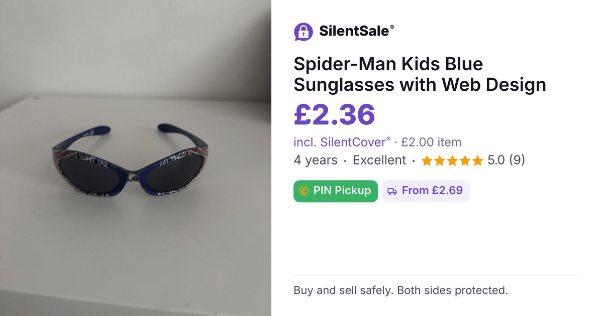Spider-Man Kids Blue Sunglasses with Web Design