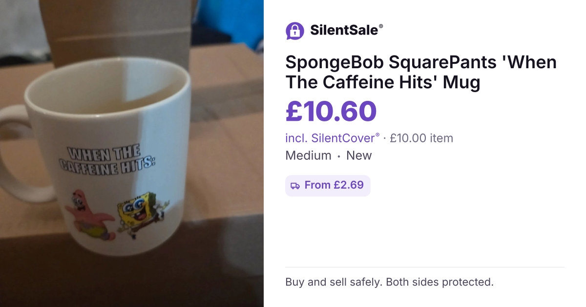 SpongeBob SquarePants 'When The Caffeine Hits' Mug