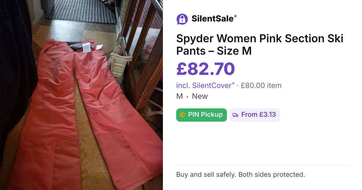 Spyder Women Pink Section Ski Pants – Size M