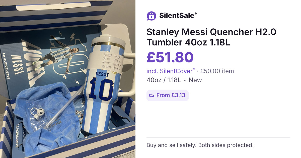 Stanley Messi Quencher H2.0 Tumbler 40oz 1.18L