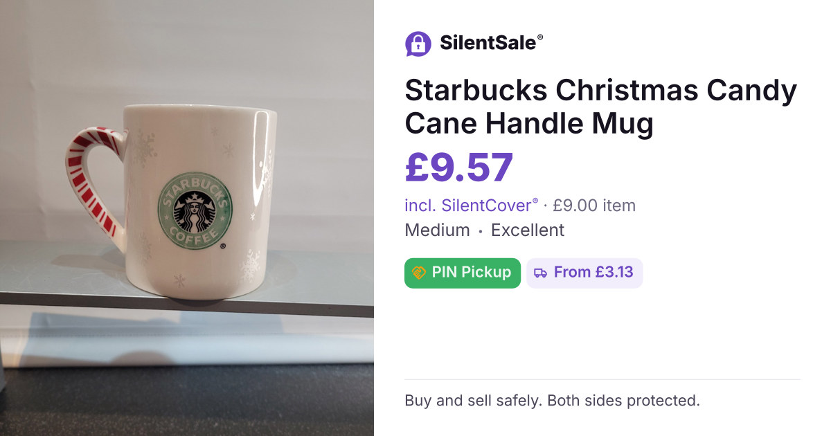 Starbucks Christmas Candy Cane Handle Mug
