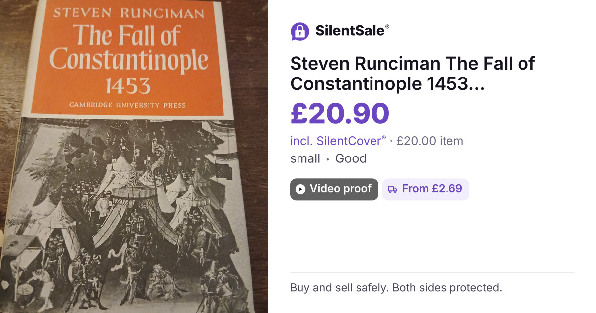 Steven Runciman The Fall of Constantinople 1453 Cambridge University Press