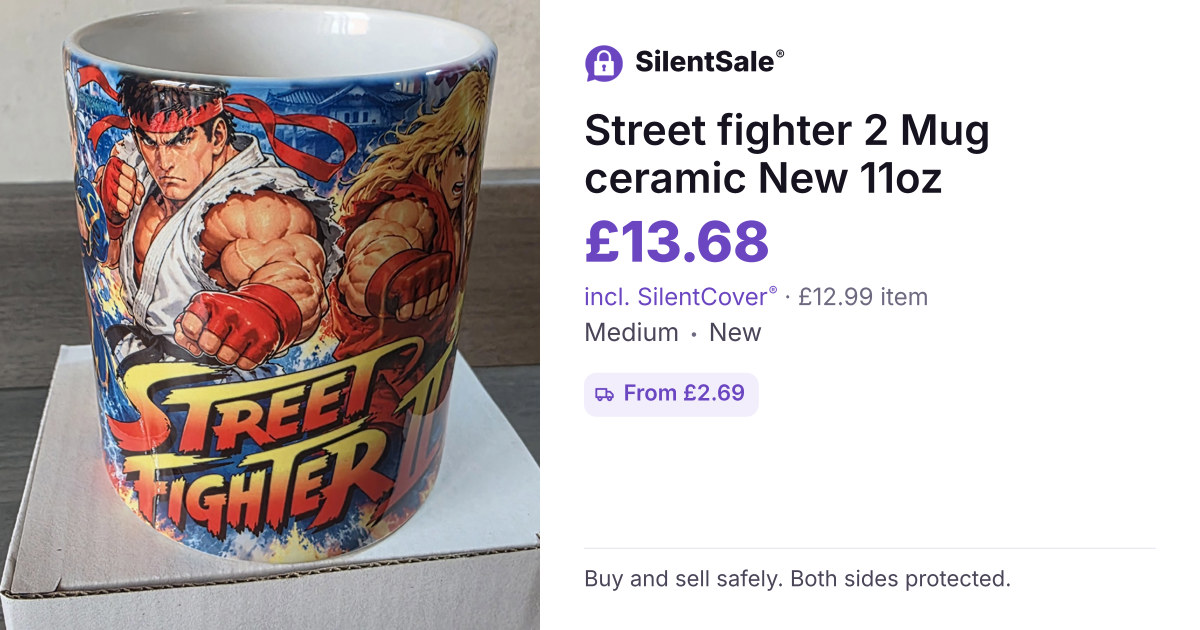 Street fighter 2 Mug ceramic New 11oz 