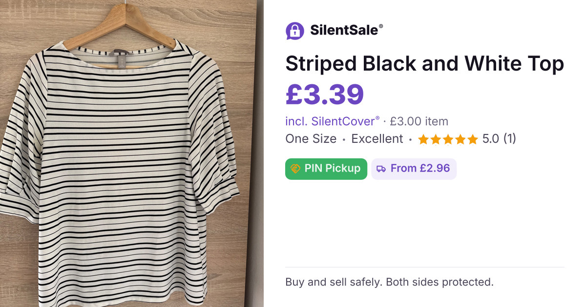 Striped Black and White Top