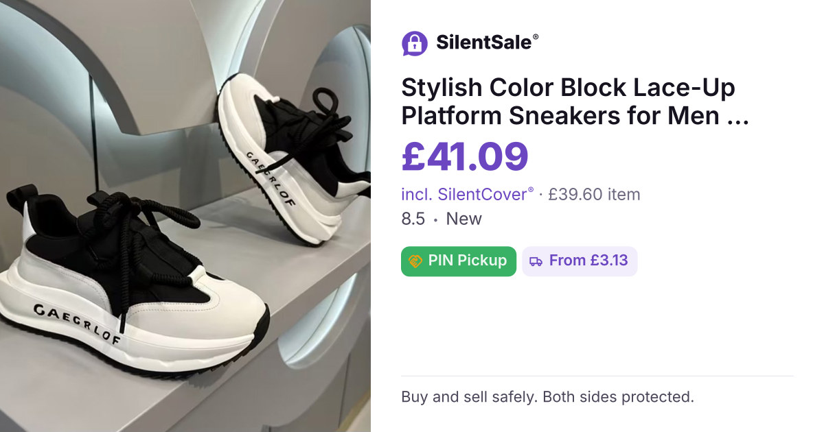 Stylish Color Block Lace-Up Platform Sneakers for Men - Casual Footwear - Comfortable And Airy
