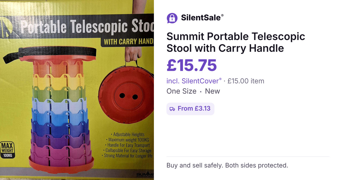 Summit Portable Telescopic Stool with Carry Handle