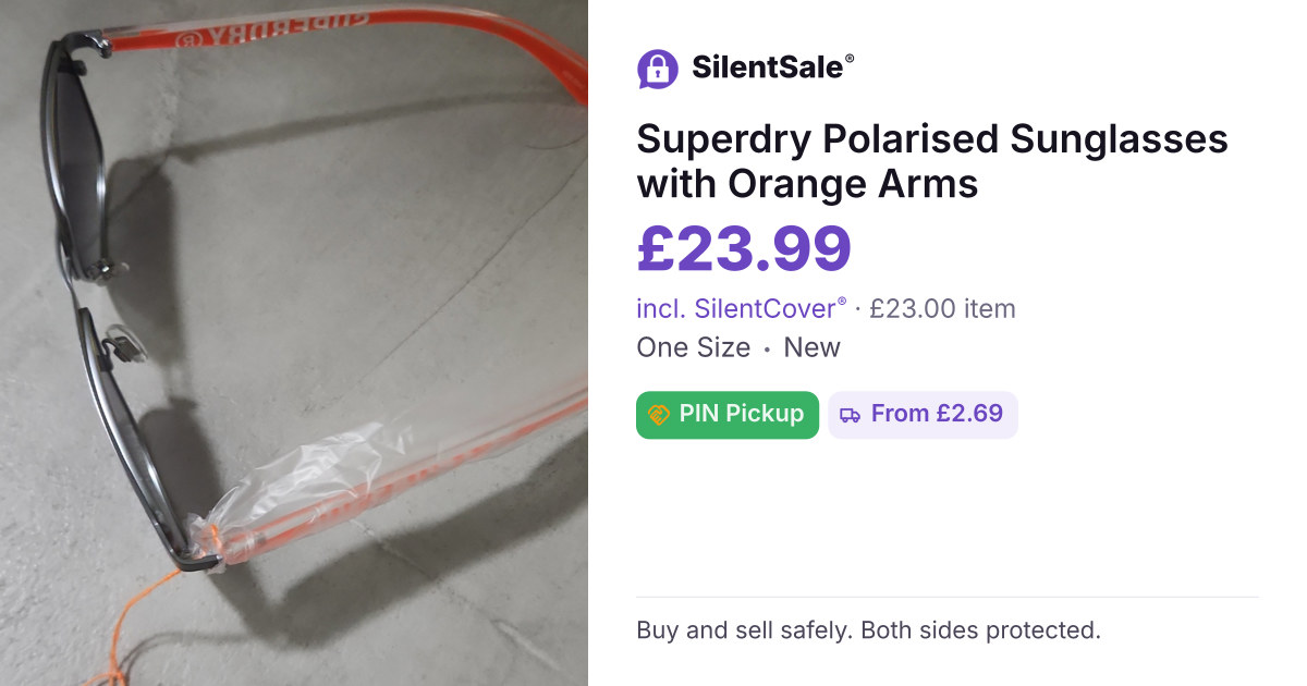 Superdry Polarised Sunglasses with Orange Arms