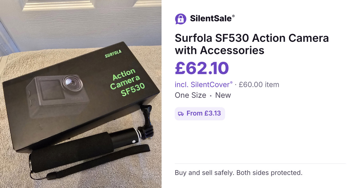 Surfola SF530 Action Camera with Accessories
