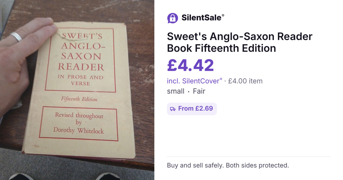 Sweet's Anglo-Saxon Reader Book Fifteenth Edition