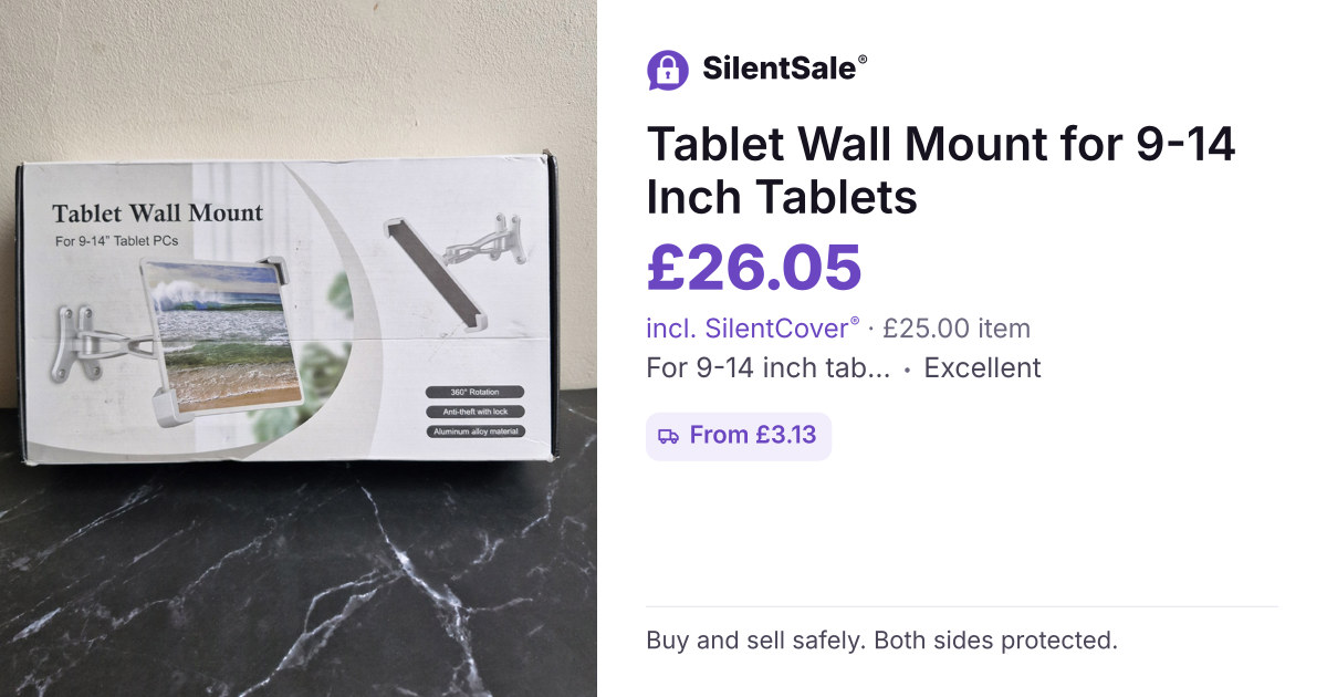 Tablet Wall Mount for 9-14 Inch Tablets