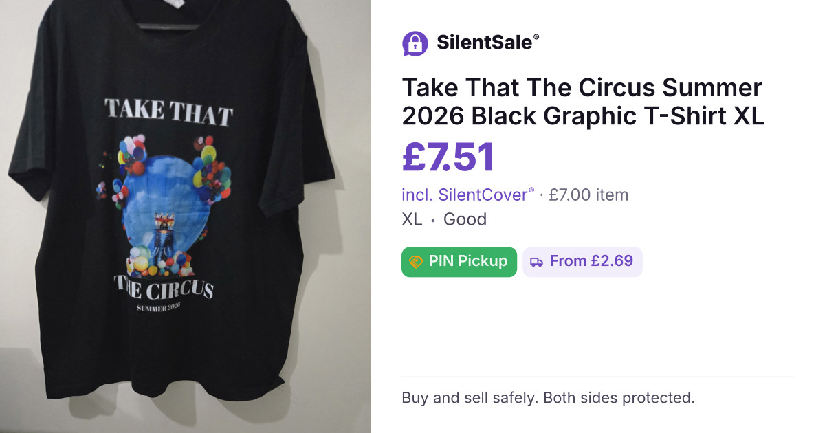 Take That The Circus Summer 2026 Black Graphic T-Shirt XL