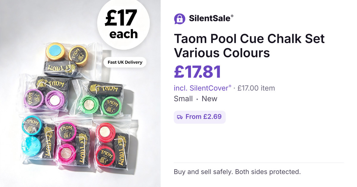 Taom Pool Cue Chalk Set Various Colours